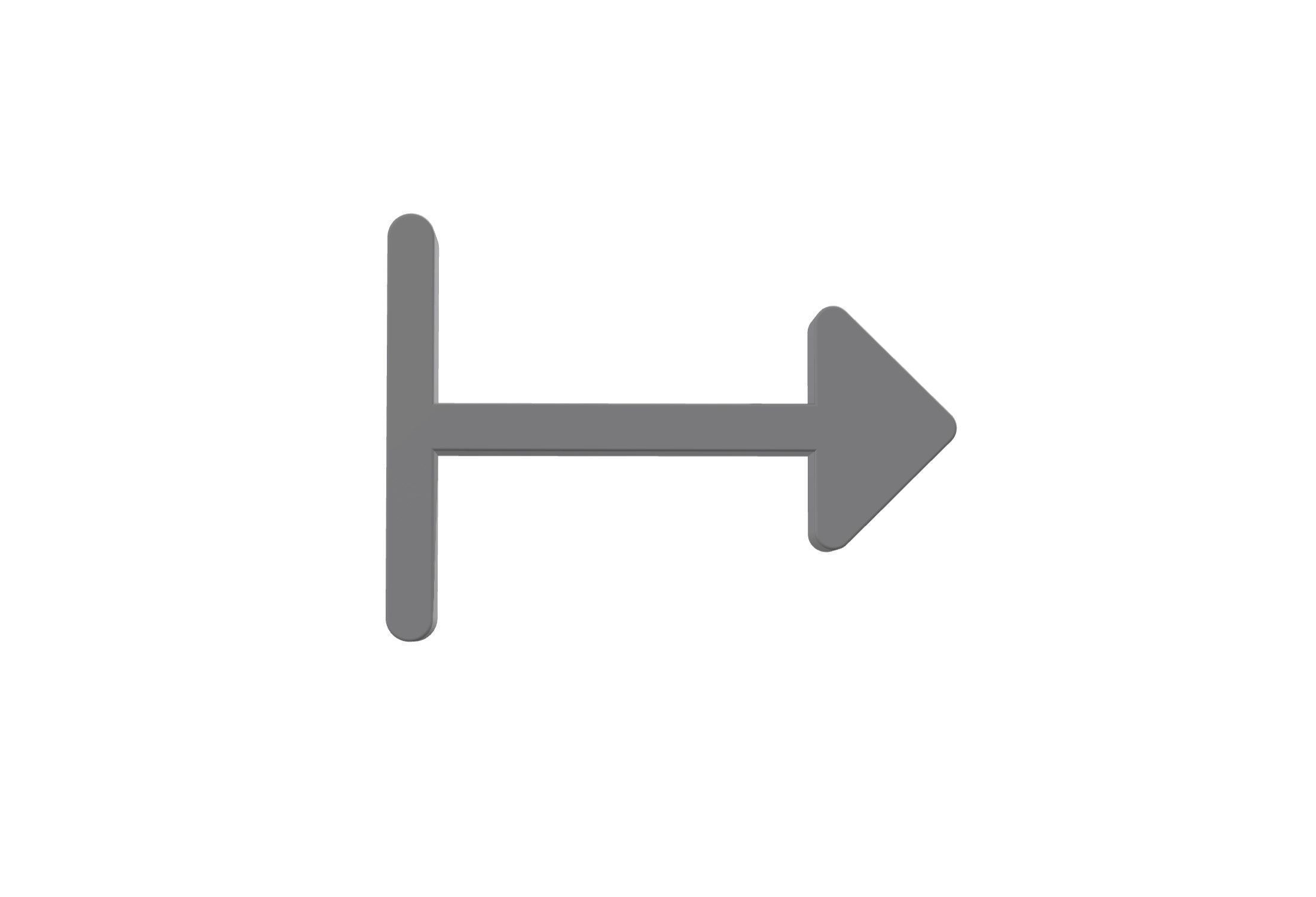 3d arrow alt from right Low-poly 3D model_1