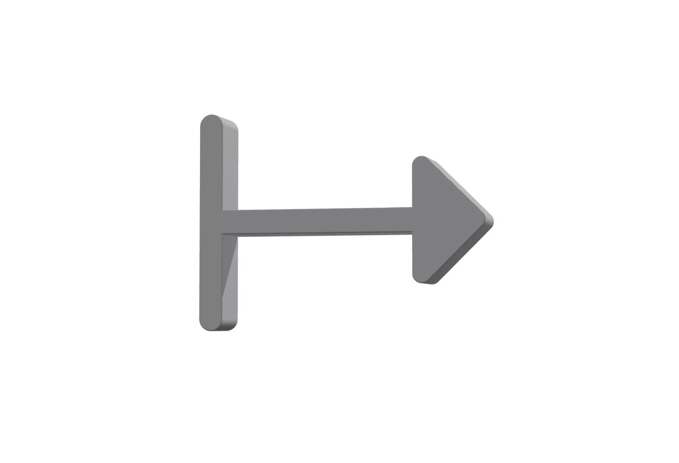 3d arrow alt from right Low-poly 3D model_0