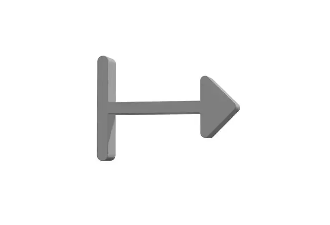 3d arrow alt from right Low-poly 3D model