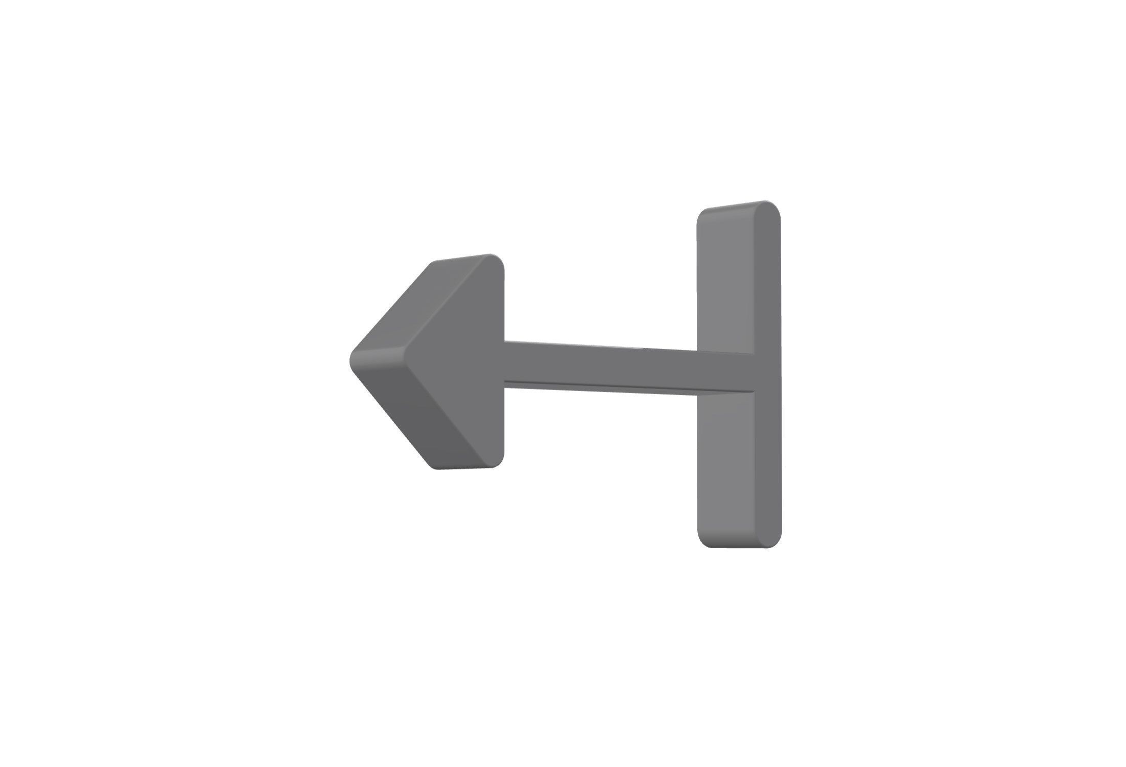 3d arrow alt from right Low-poly 3D model_8