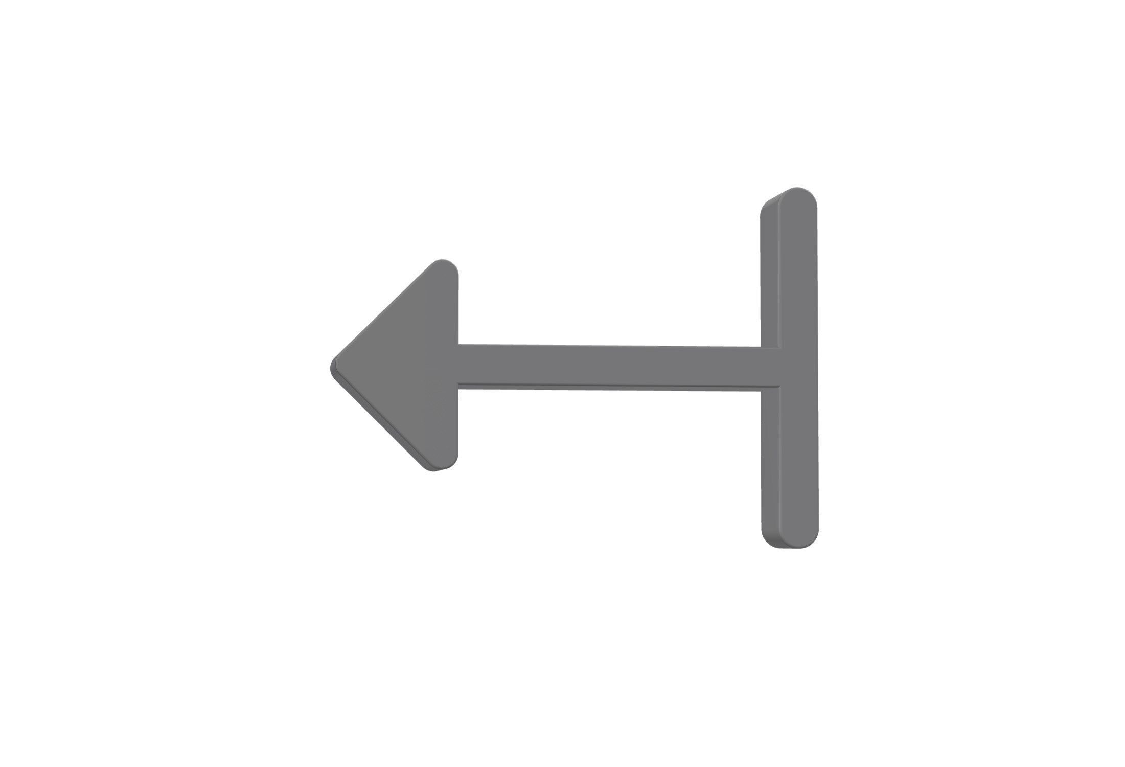 3d arrow alt from right Low-poly 3D model_7