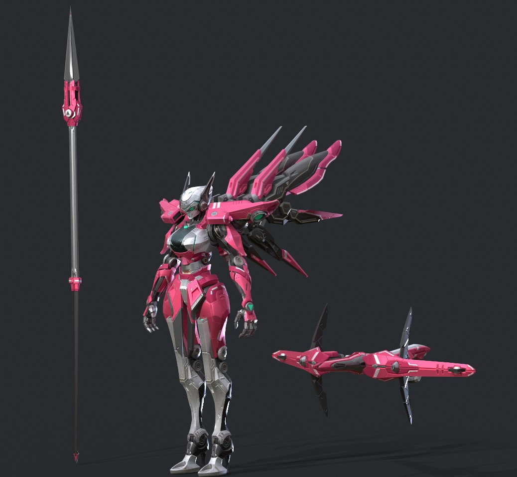 Maneuvering gundam 3D model_3