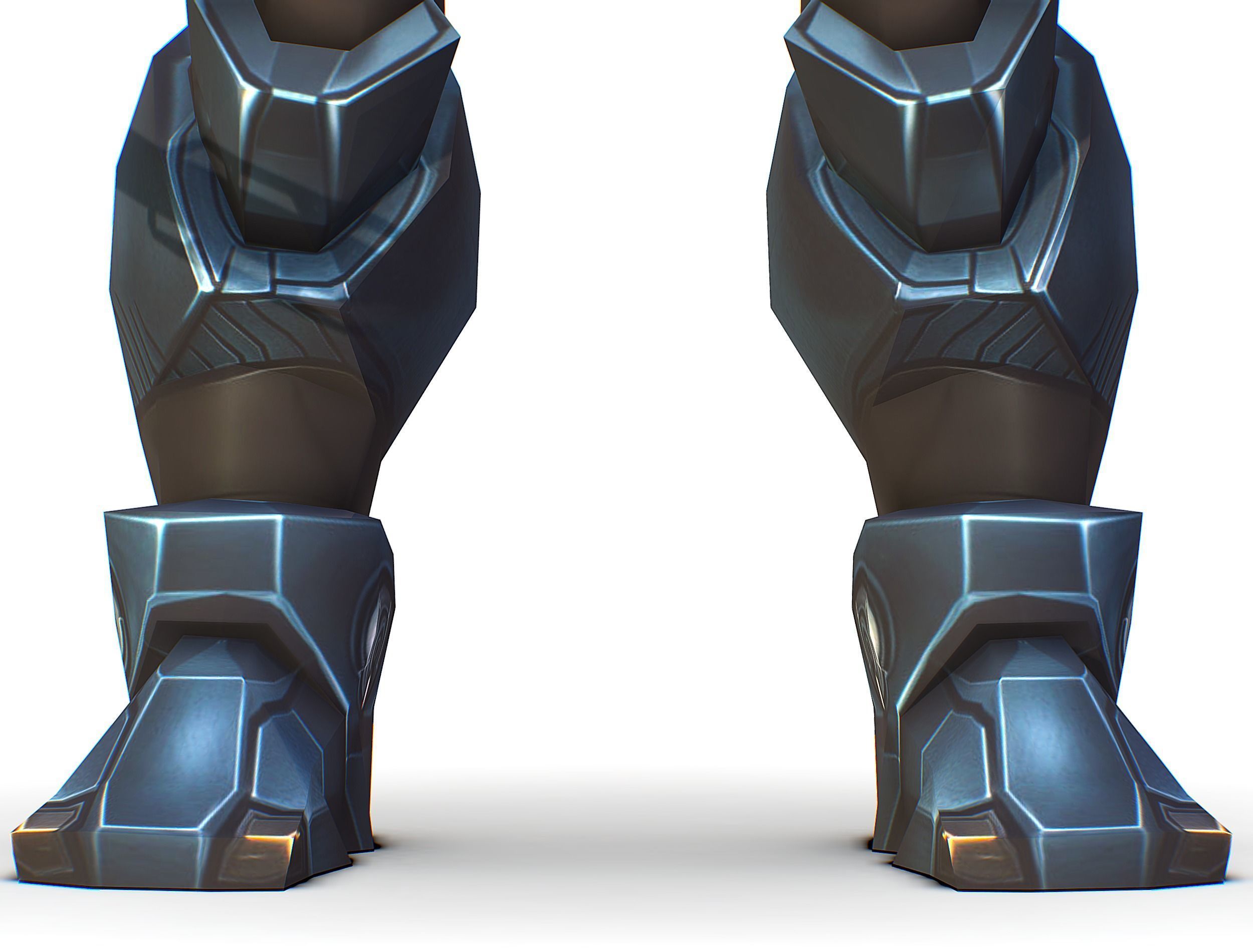 Cartoon Sci-Fi Cyborg Drone Sniper Soldier Low-poly 3D model_25