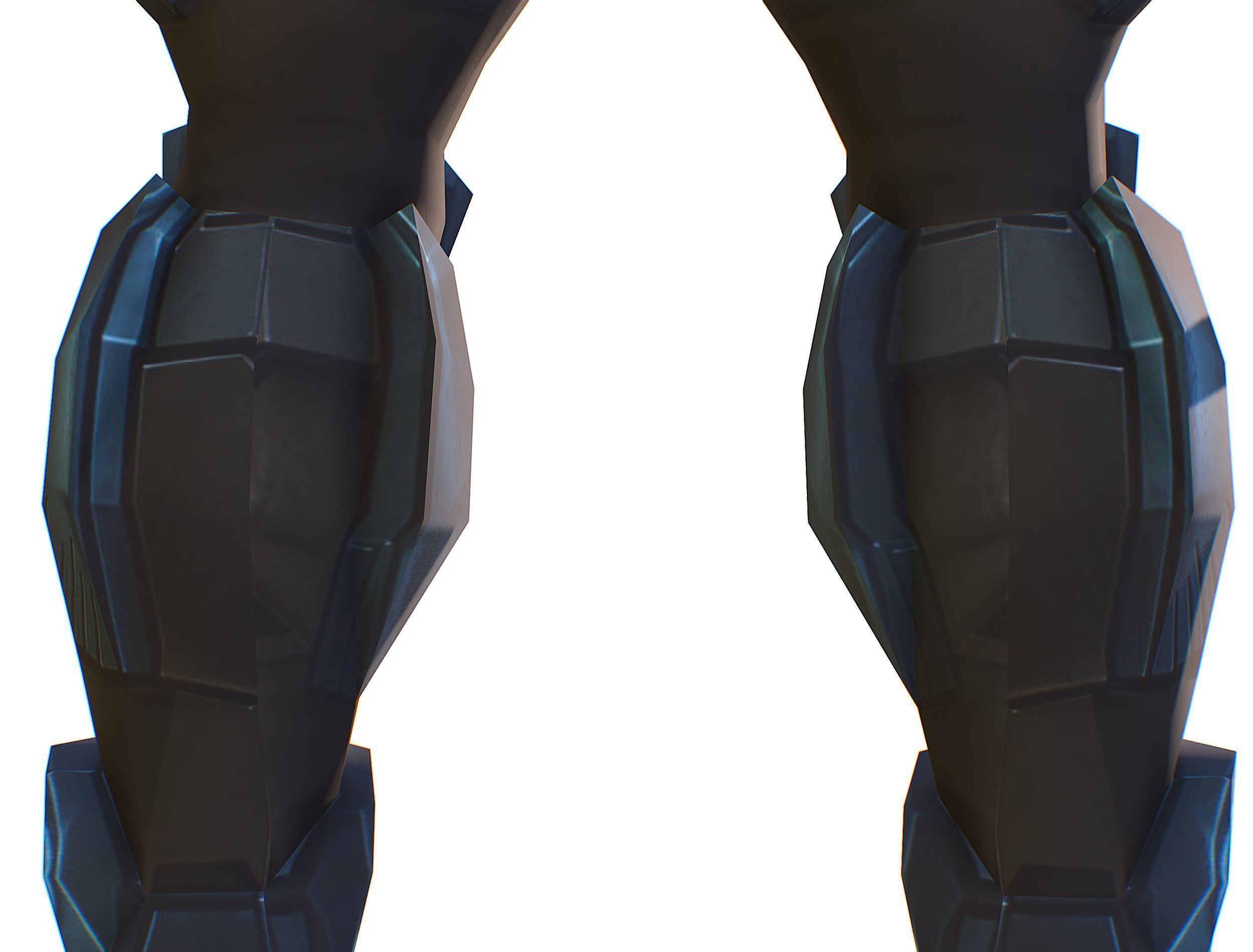 Cartoon Sci-Fi Cyborg Drone Sniper Soldier Low-poly 3D model_31