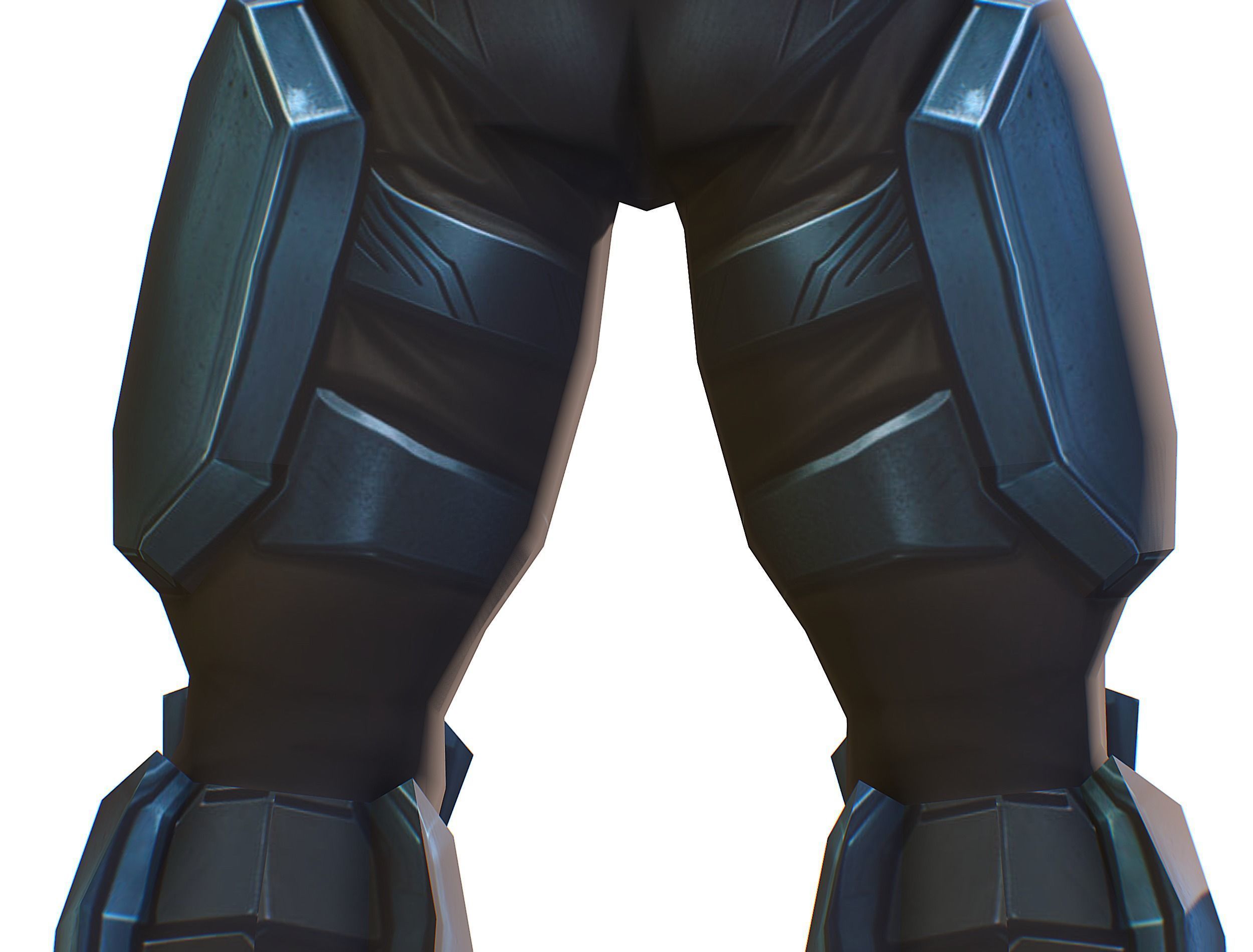 Cartoon Sci-Fi Cyborg Drone Sniper Soldier Low-poly 3D model_30