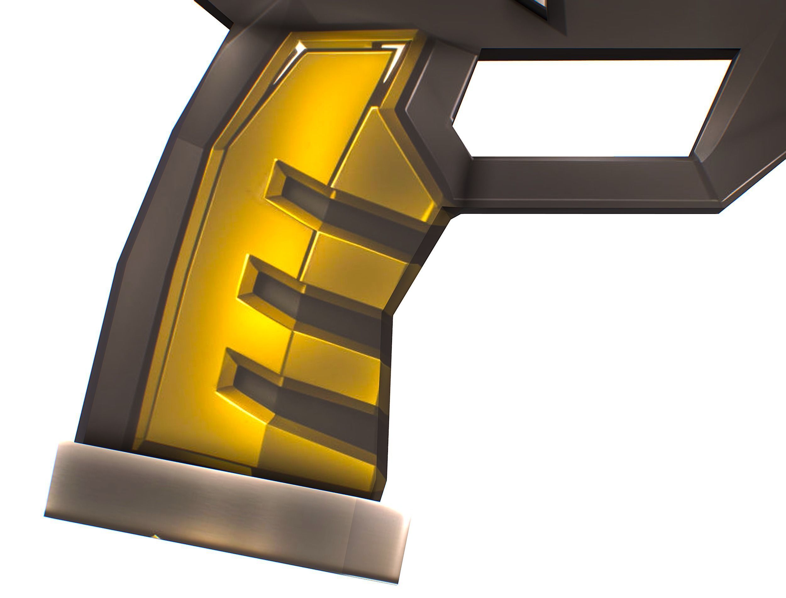 Cartoon Sci-Fi Cyborg Drone Sniper Soldier Low-poly 3D model_52