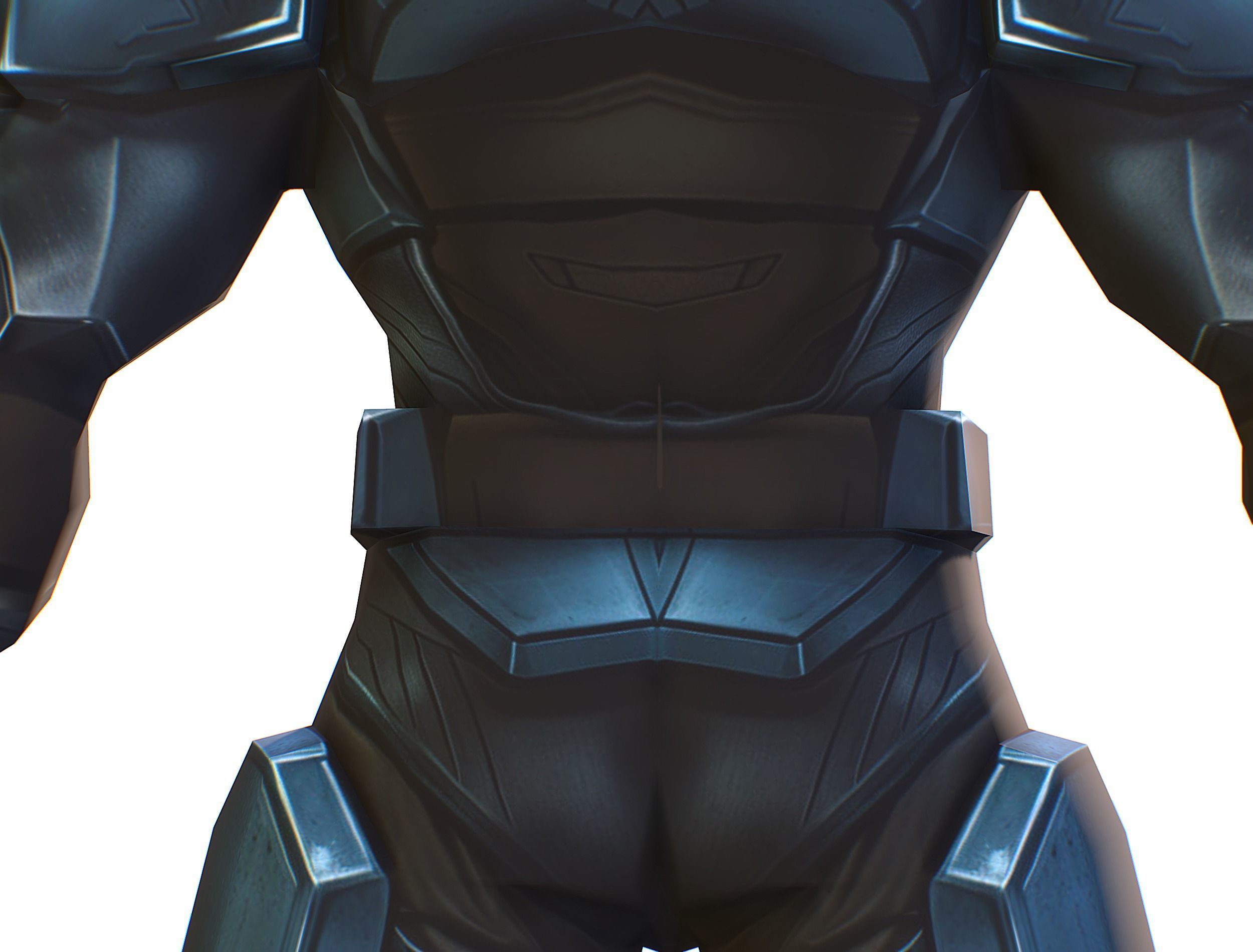 Cartoon Sci-Fi Cyborg Drone Sniper Soldier Low-poly 3D model_27