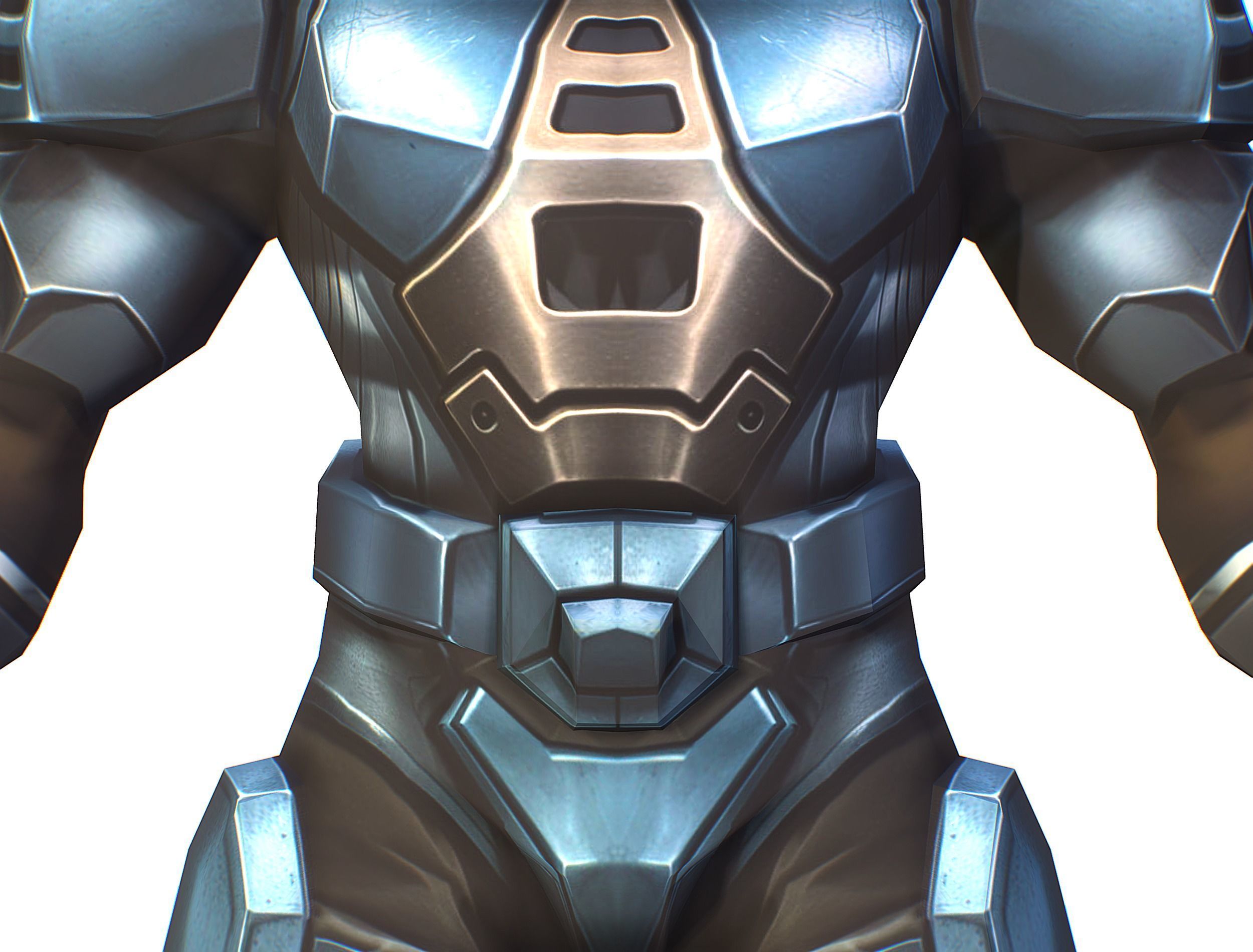 Cartoon Sci-Fi Cyborg Drone Sniper Soldier Low-poly 3D model_20