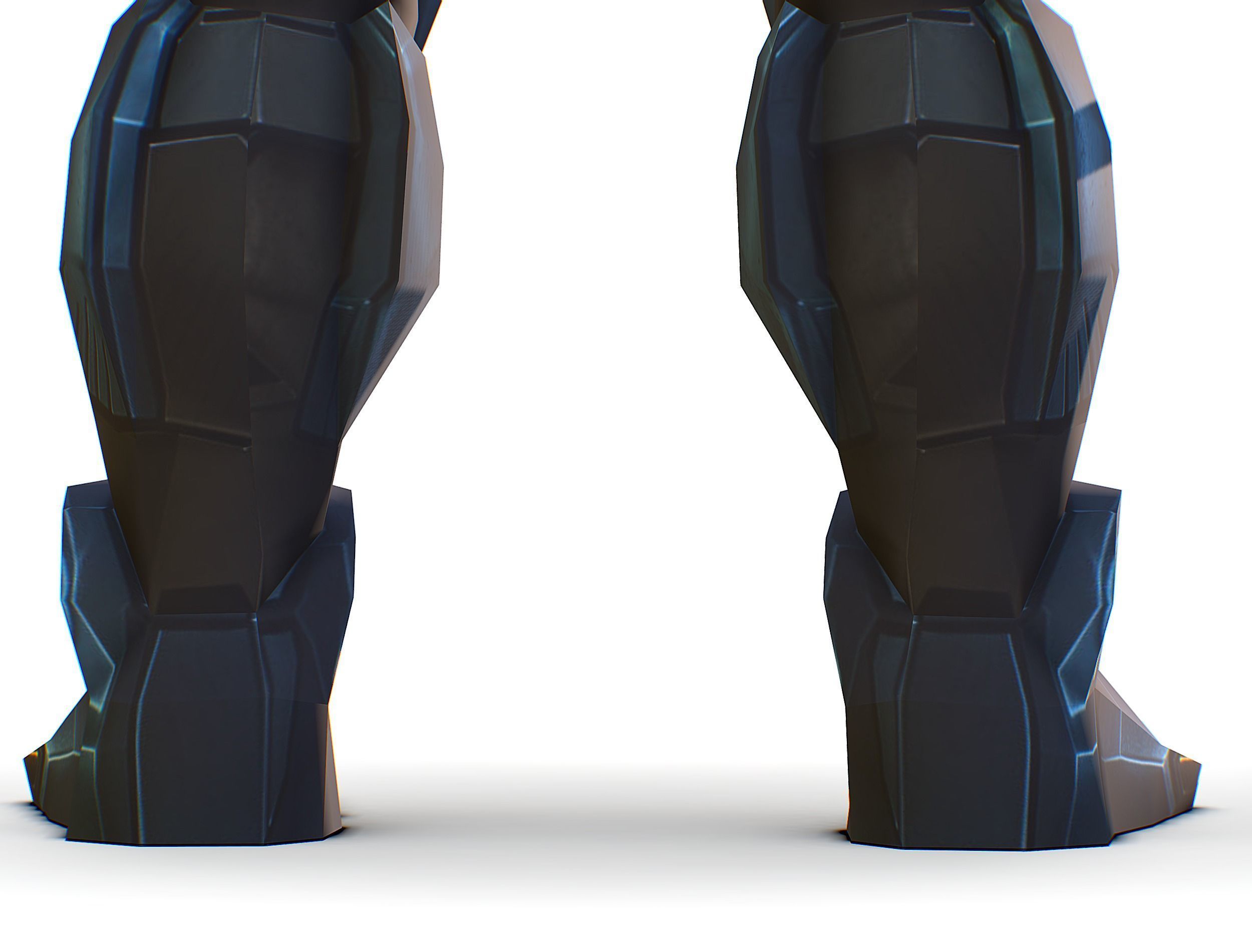 Cartoon Sci-Fi Cyborg Drone Sniper Soldier Low-poly 3D model_32