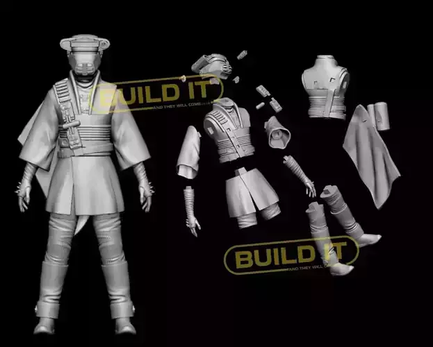 Boussh bounty princess Leia full size statue STL