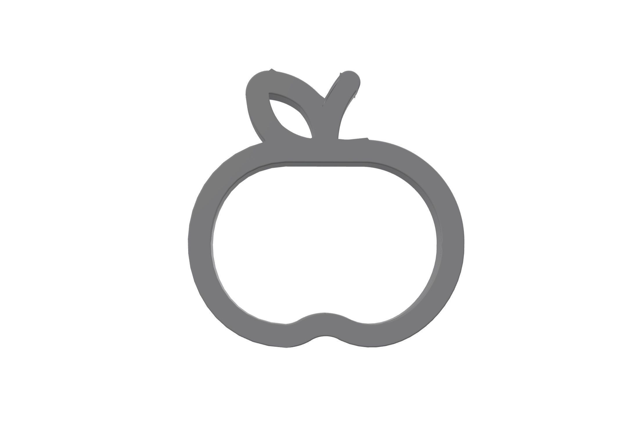 3d apple whole Low-poly 3D model_1