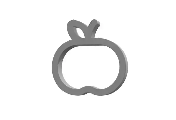 3d apple whole Low-poly 3D model