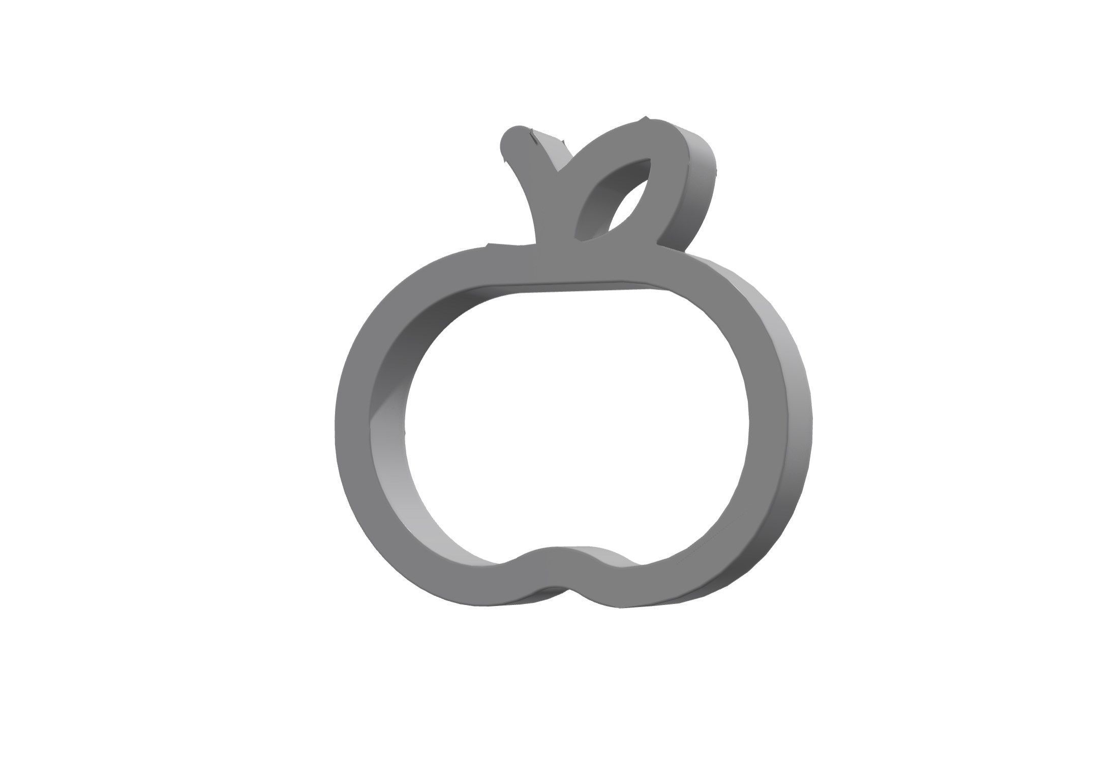 3d apple whole Low-poly 3D model_6