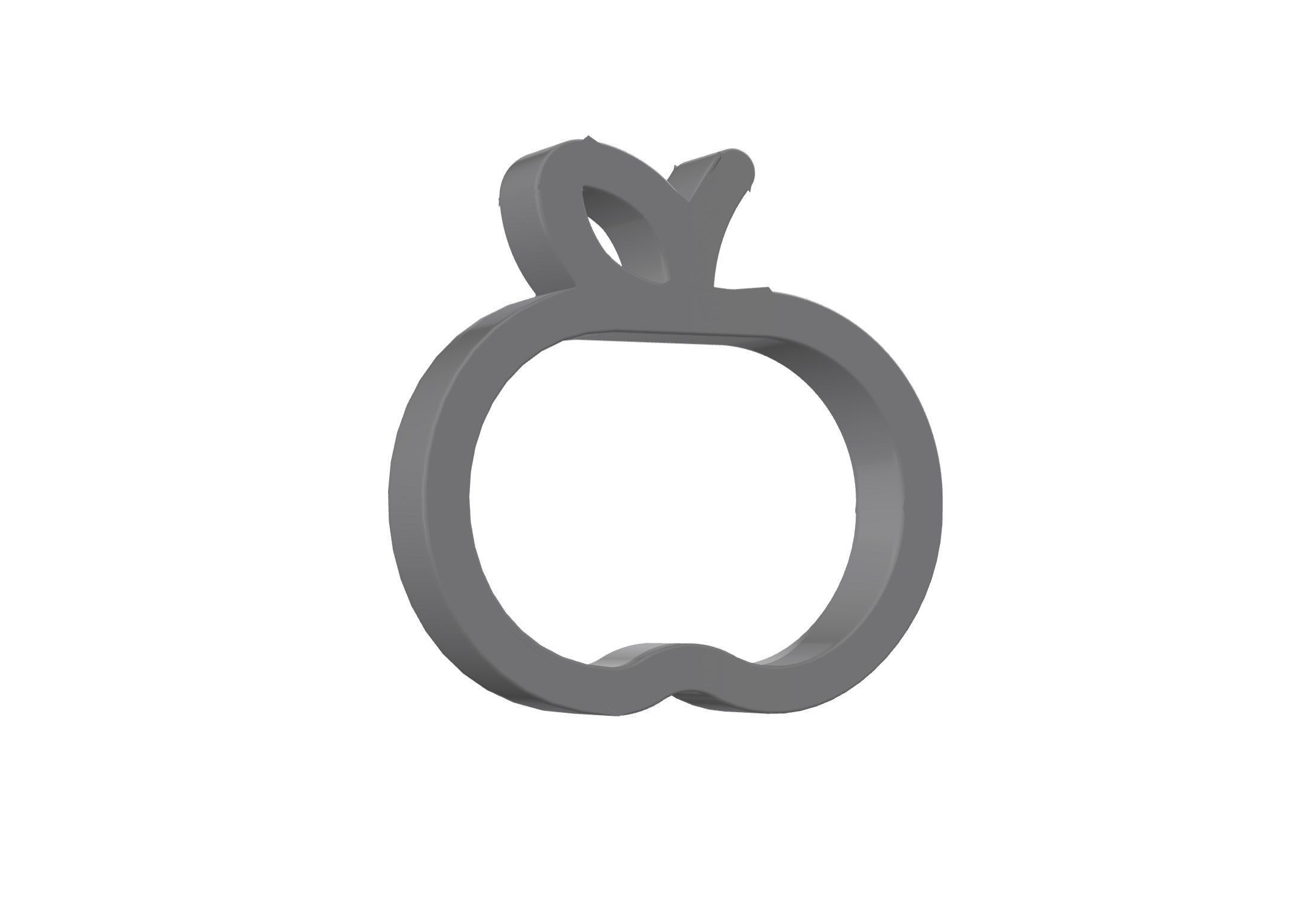 3d apple whole Low-poly 3D model_2