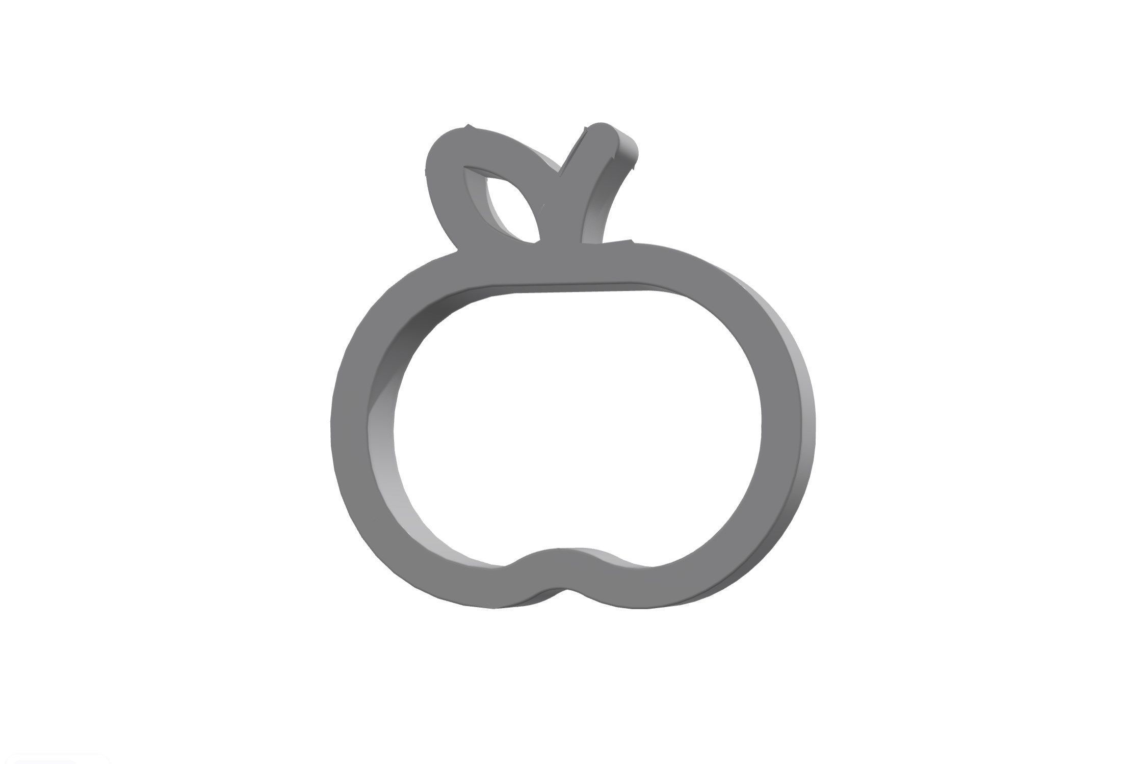 3d apple whole Low-poly 3D model_12