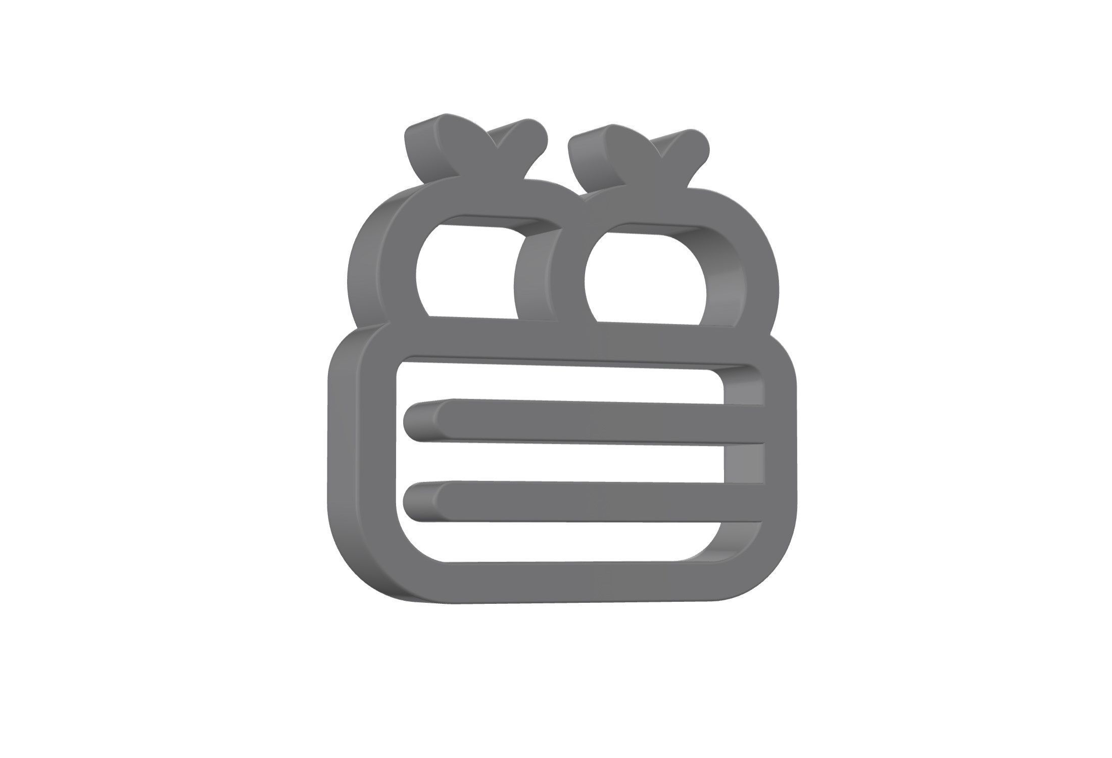 3d apple crate Low-poly 3D model_2