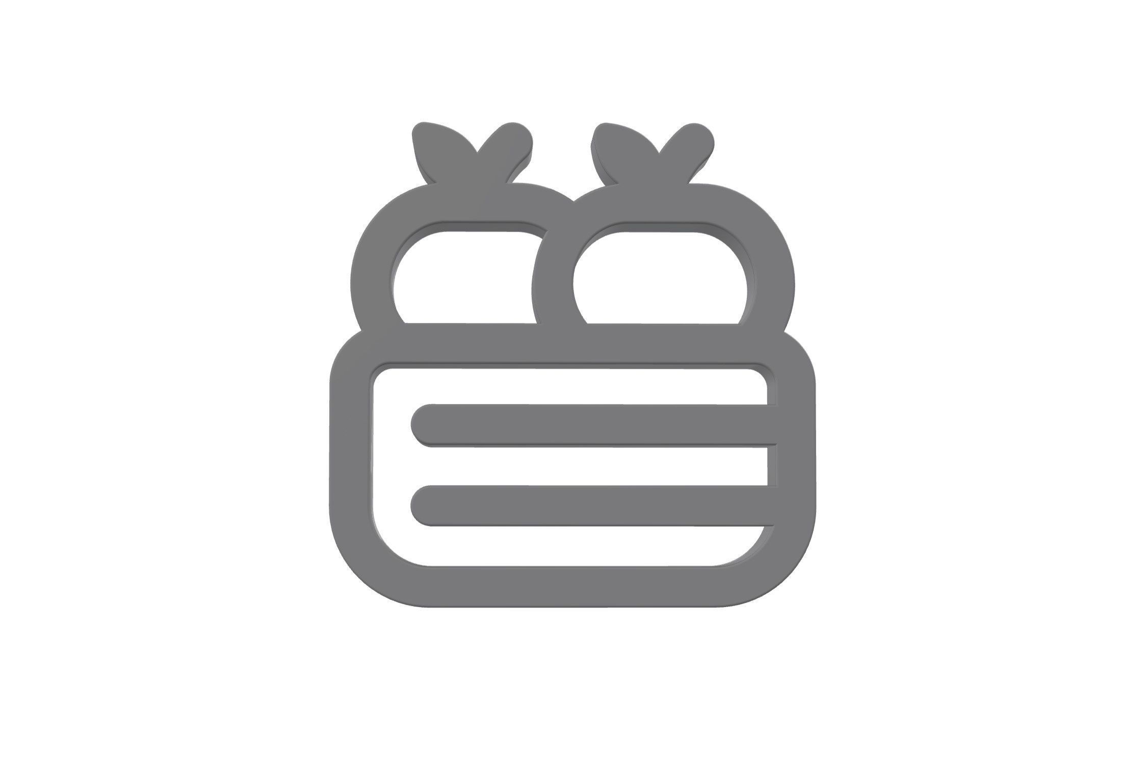 3d apple crate Low-poly 3D model_1