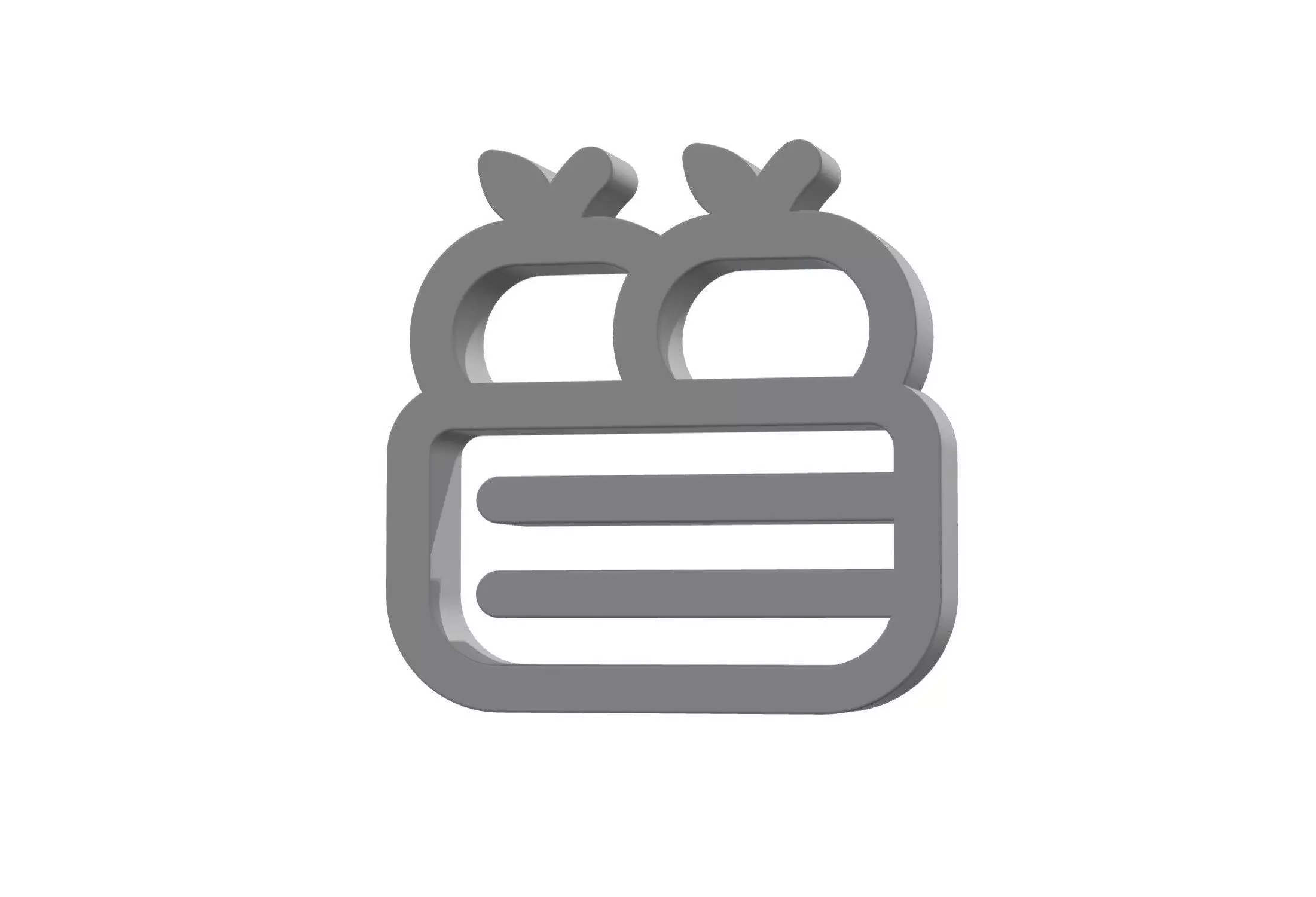 3d apple crate Low-poly 3D model_0