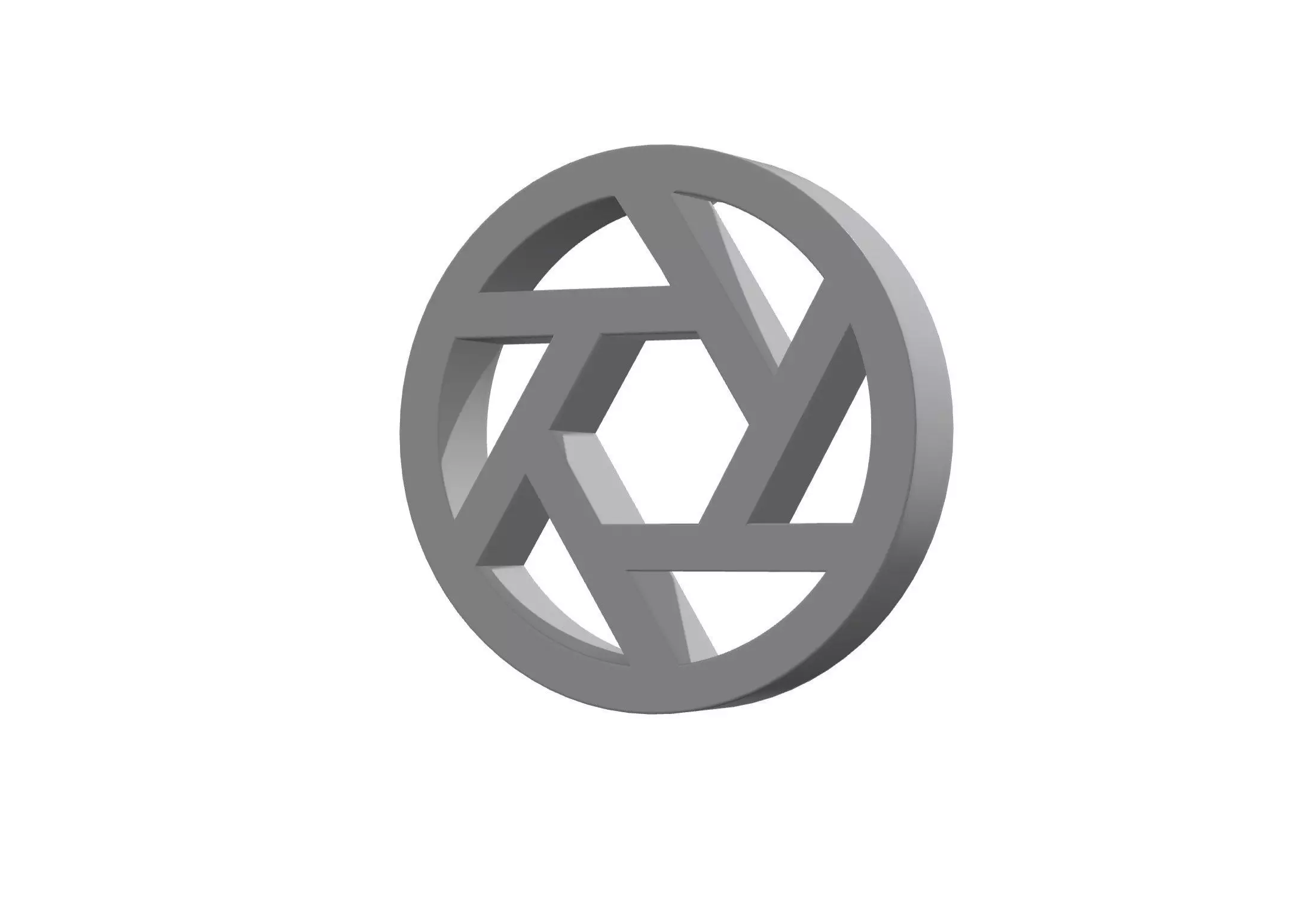 3d aperture Low-poly 3D model_0