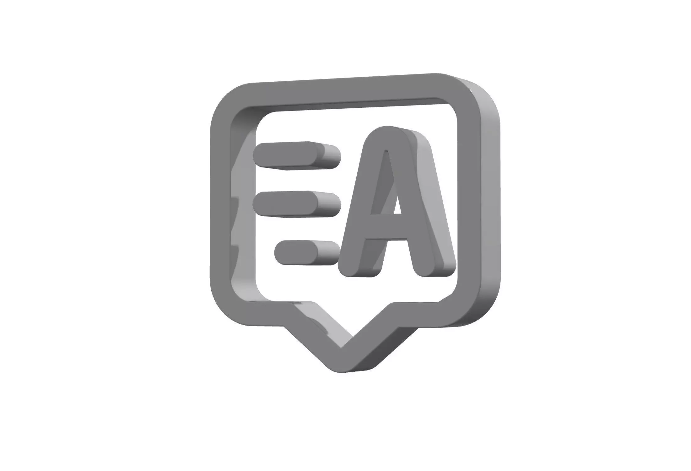 3d answer alt Low-poly 3D model_0