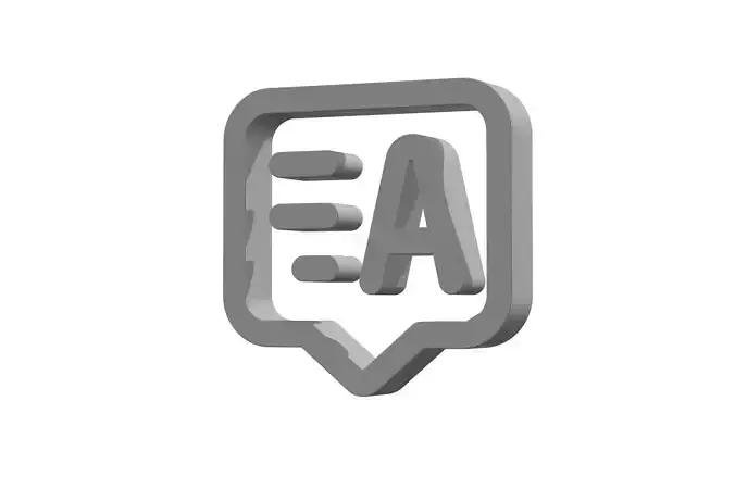 3d answer alt Low-poly 3D model