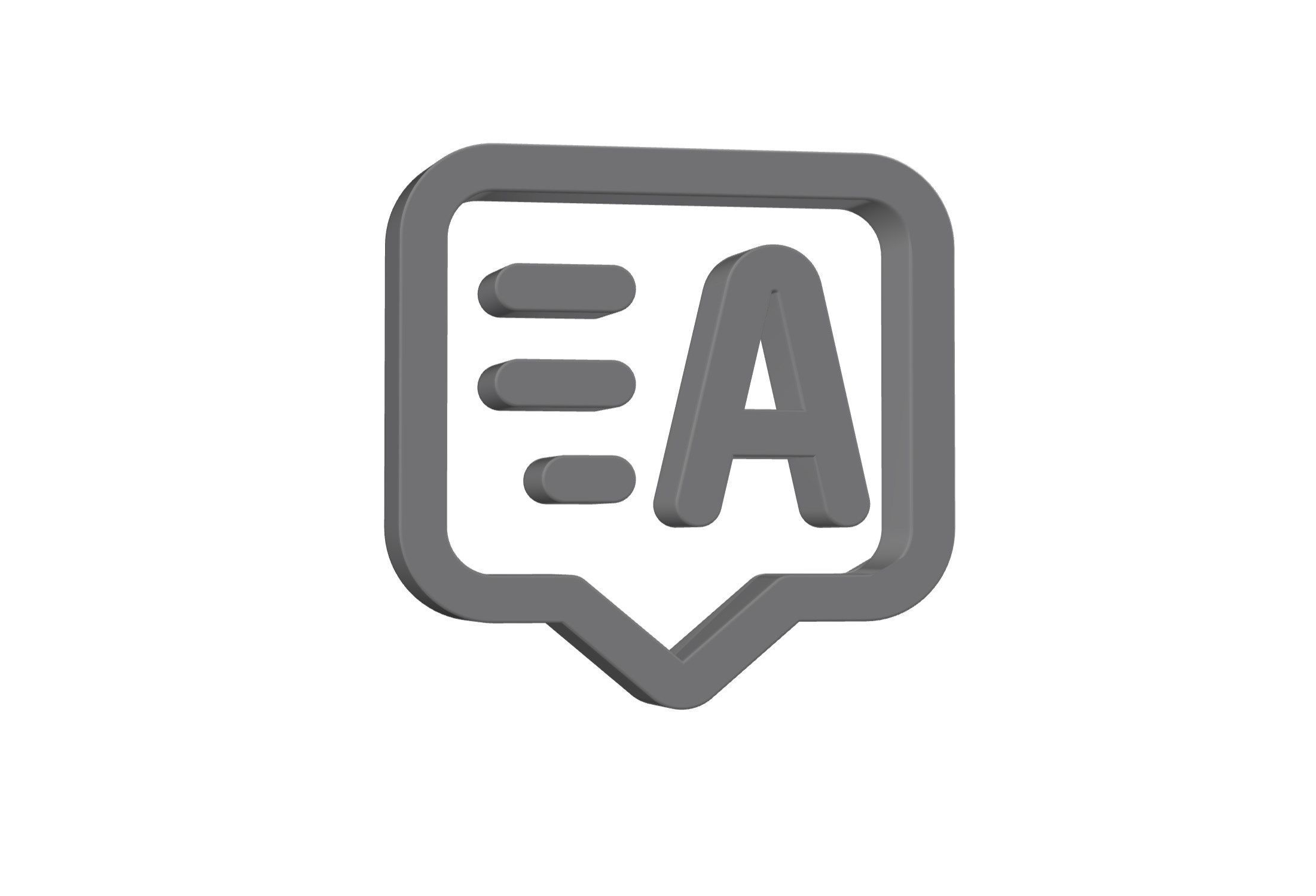 3d answer alt Low-poly 3D model_2