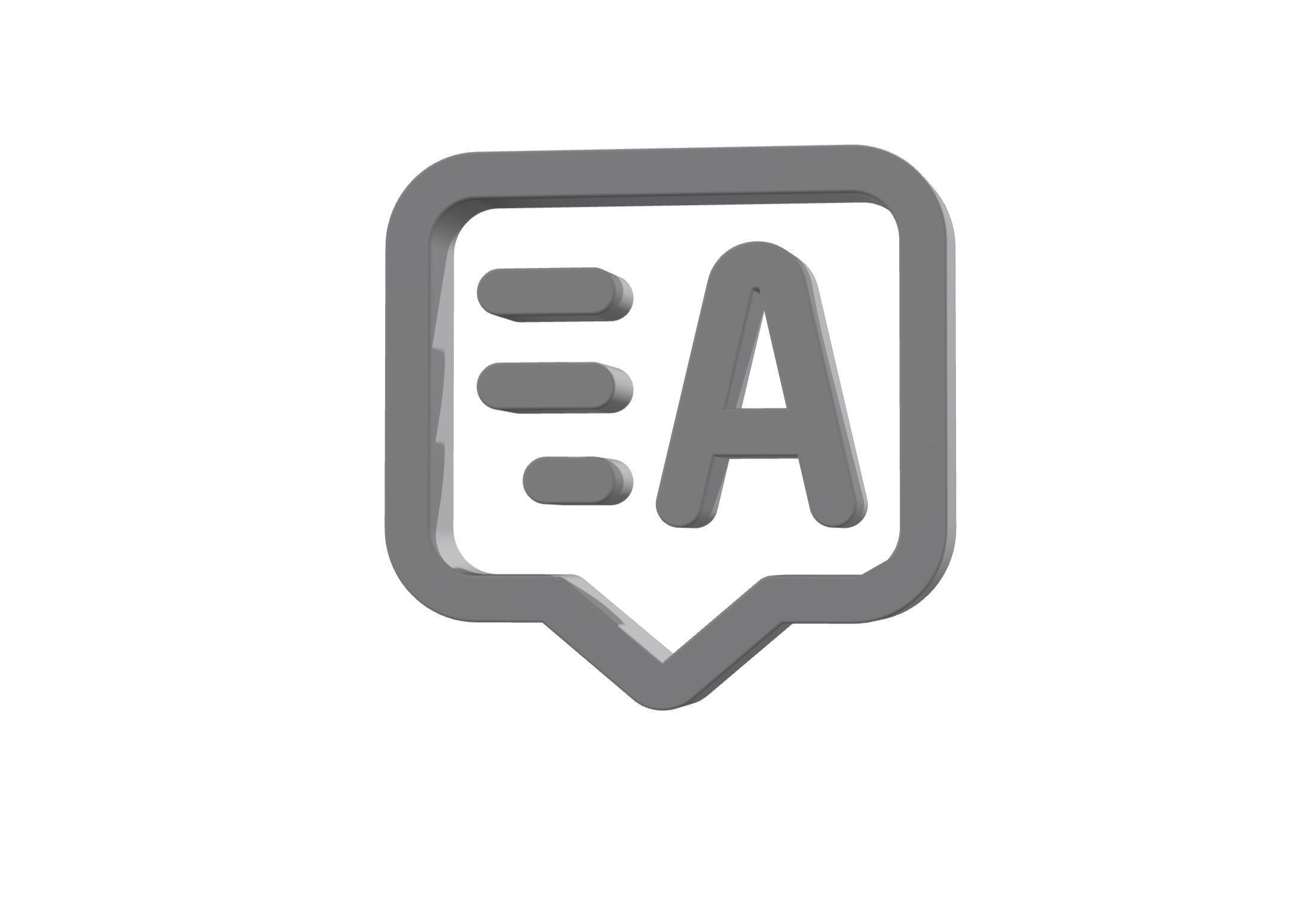 3d answer alt Low-poly 3D model_1