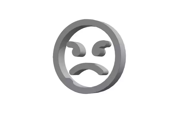 3d angry Low-poly 3D model