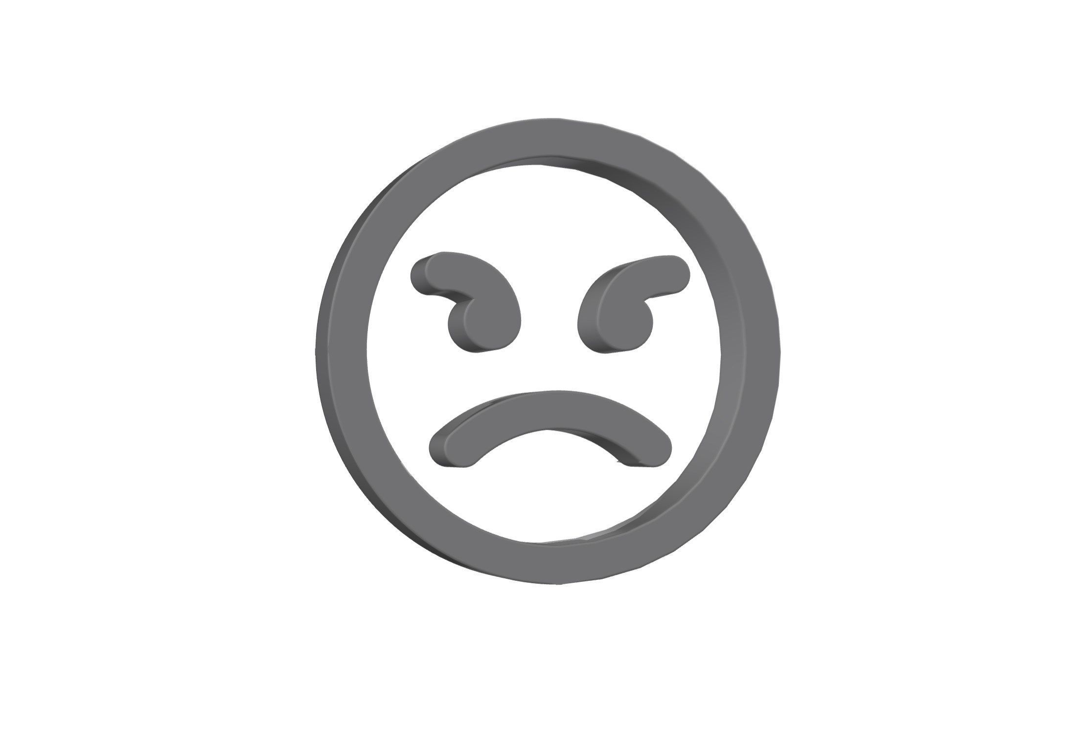 3d angry Low-poly 3D model_2