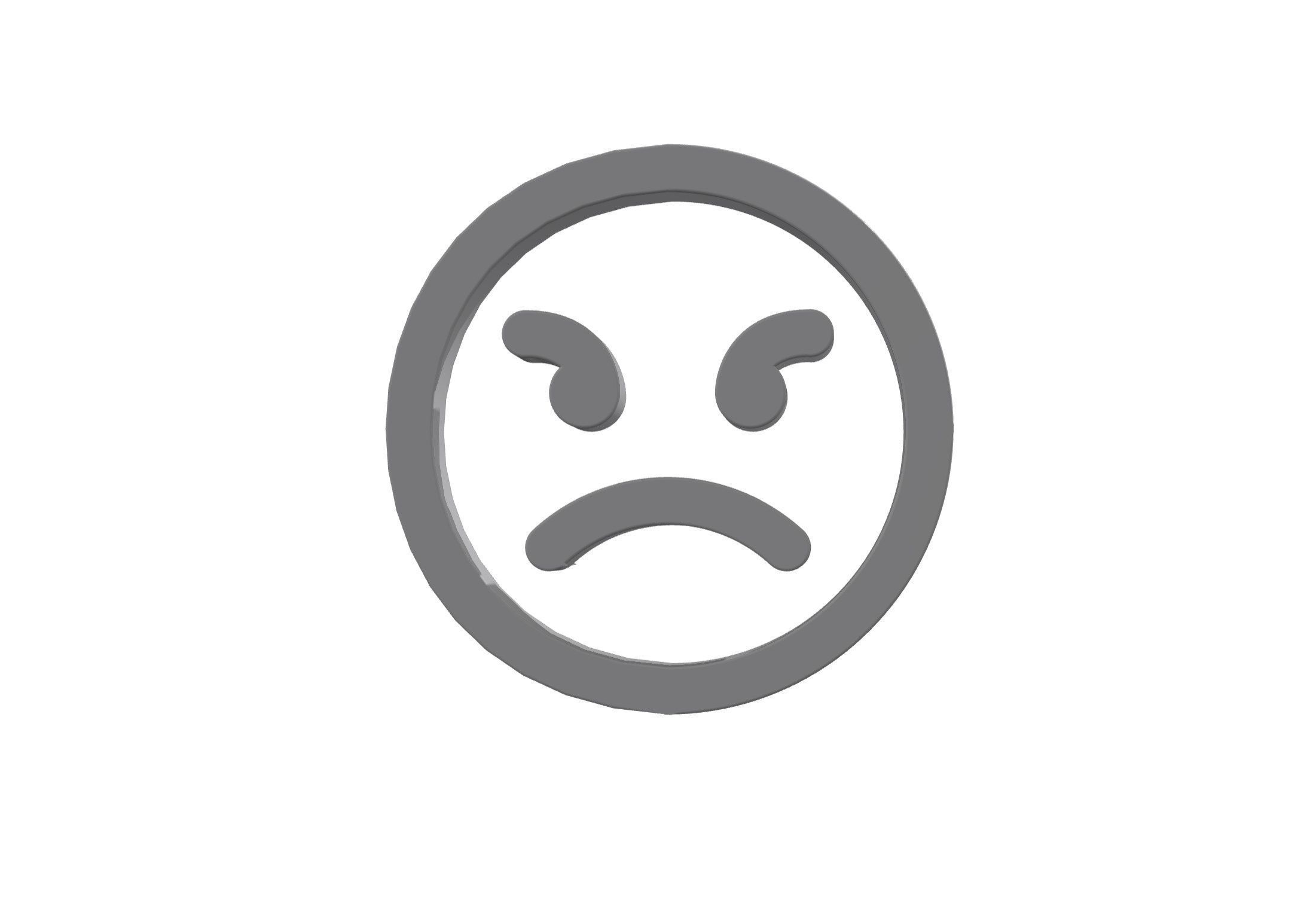 3d angry Low-poly 3D model_7