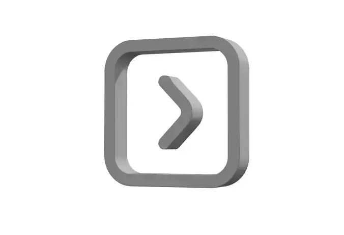 3d angle square left Low-poly 3D model
