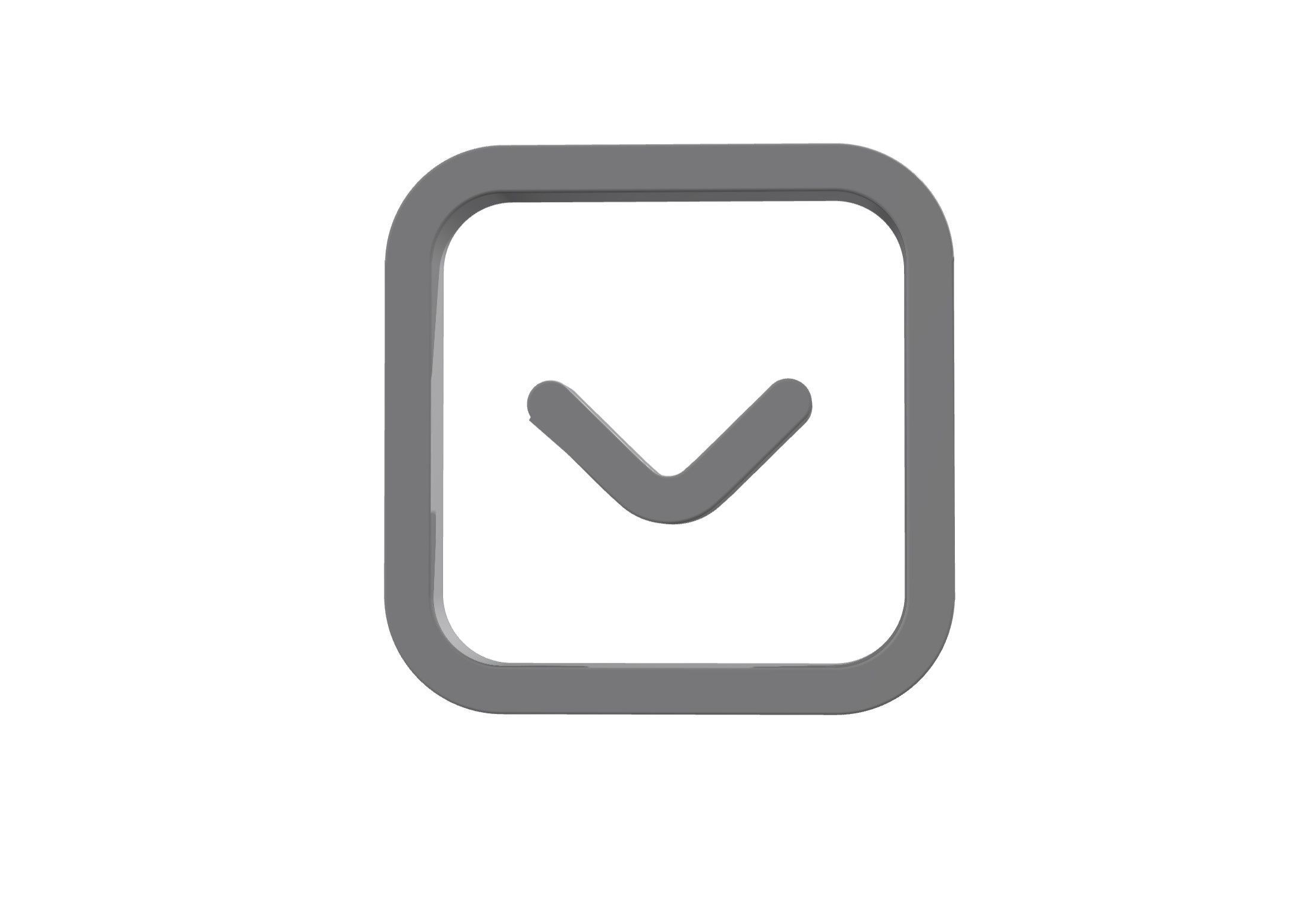 3d angle square down Low-poly 3D model_7