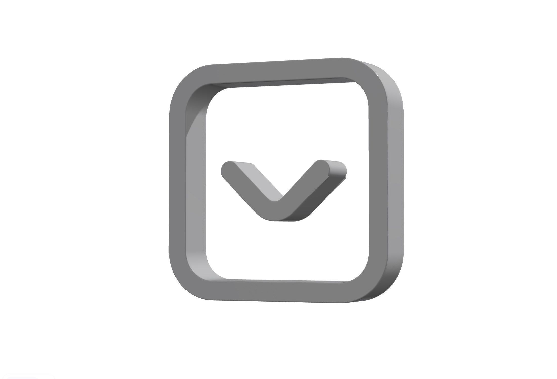 3d angle square down Low-poly 3D model_12