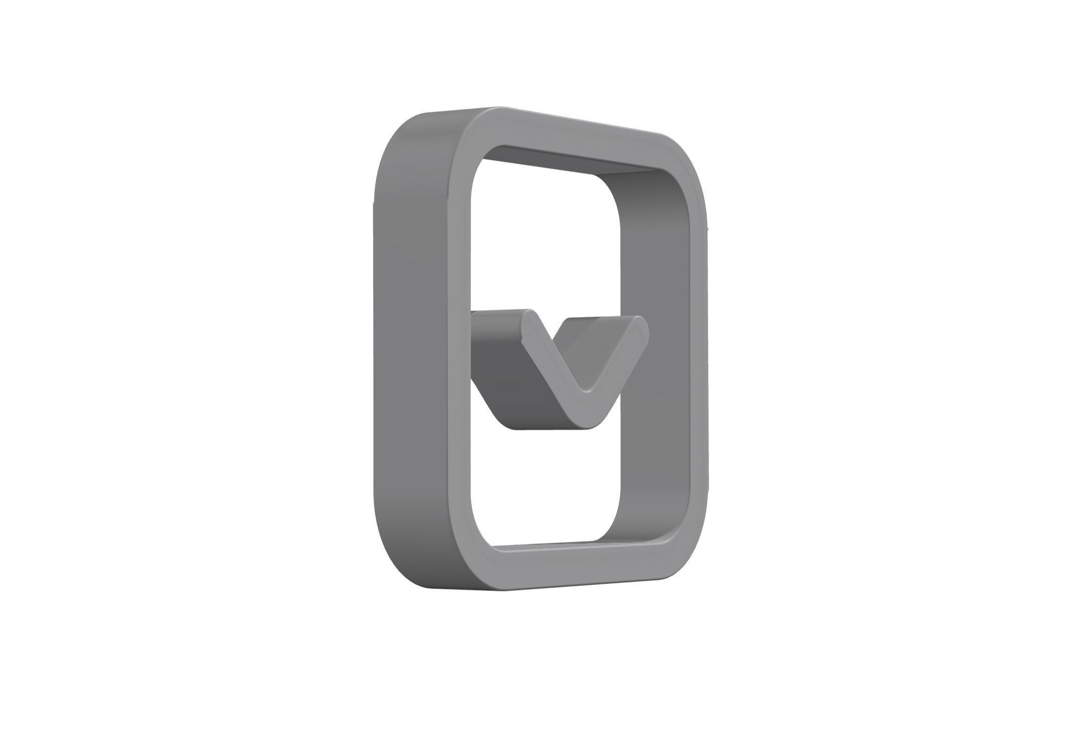 3d angle square down Low-poly 3D model_9