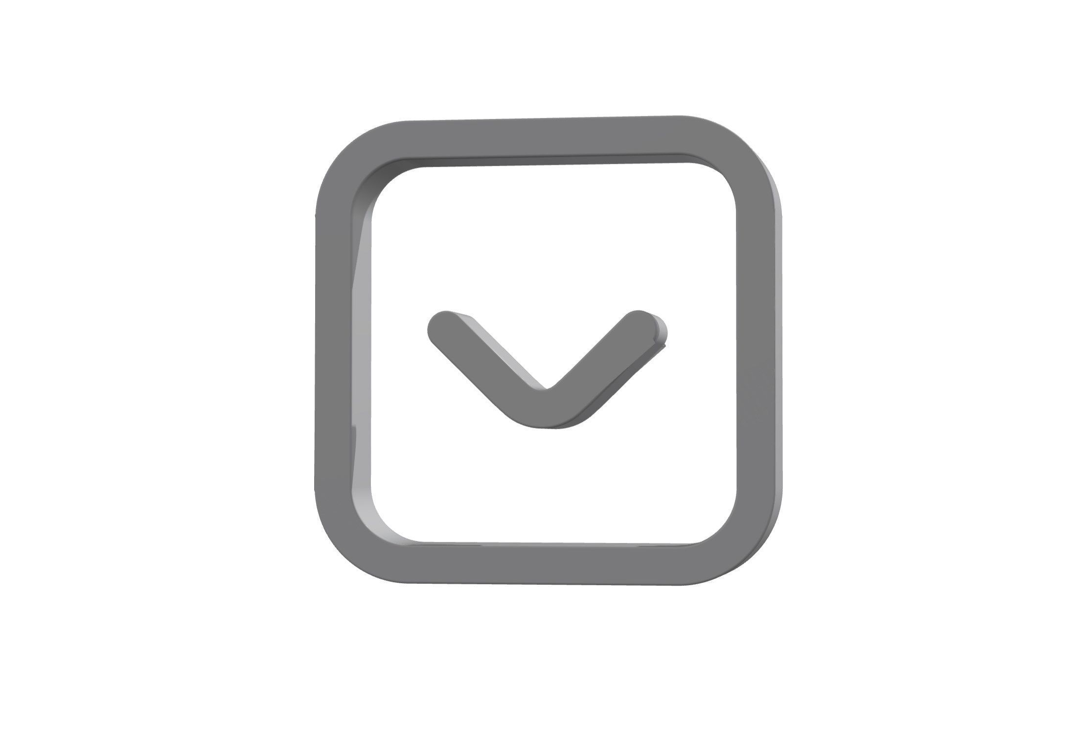 3d angle square down Low-poly 3D model_1