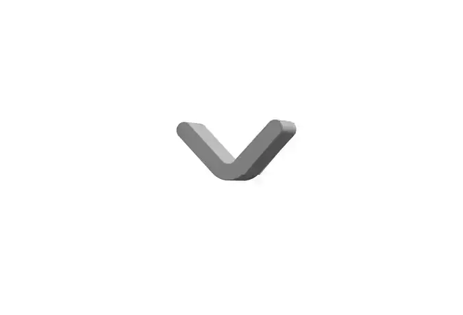 3d angle small down Low-poly 3D model