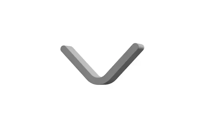 3d angle down Low-poly 3D model