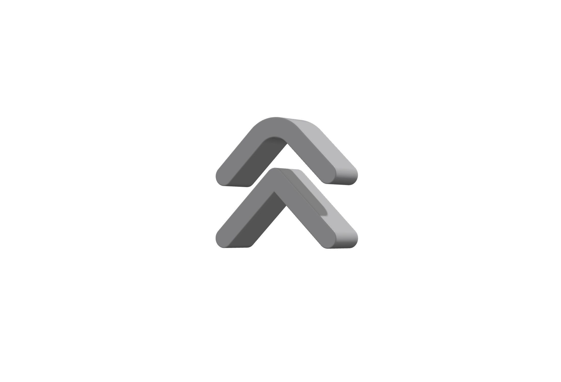 3d angle double small up Low-poly 3D model_6