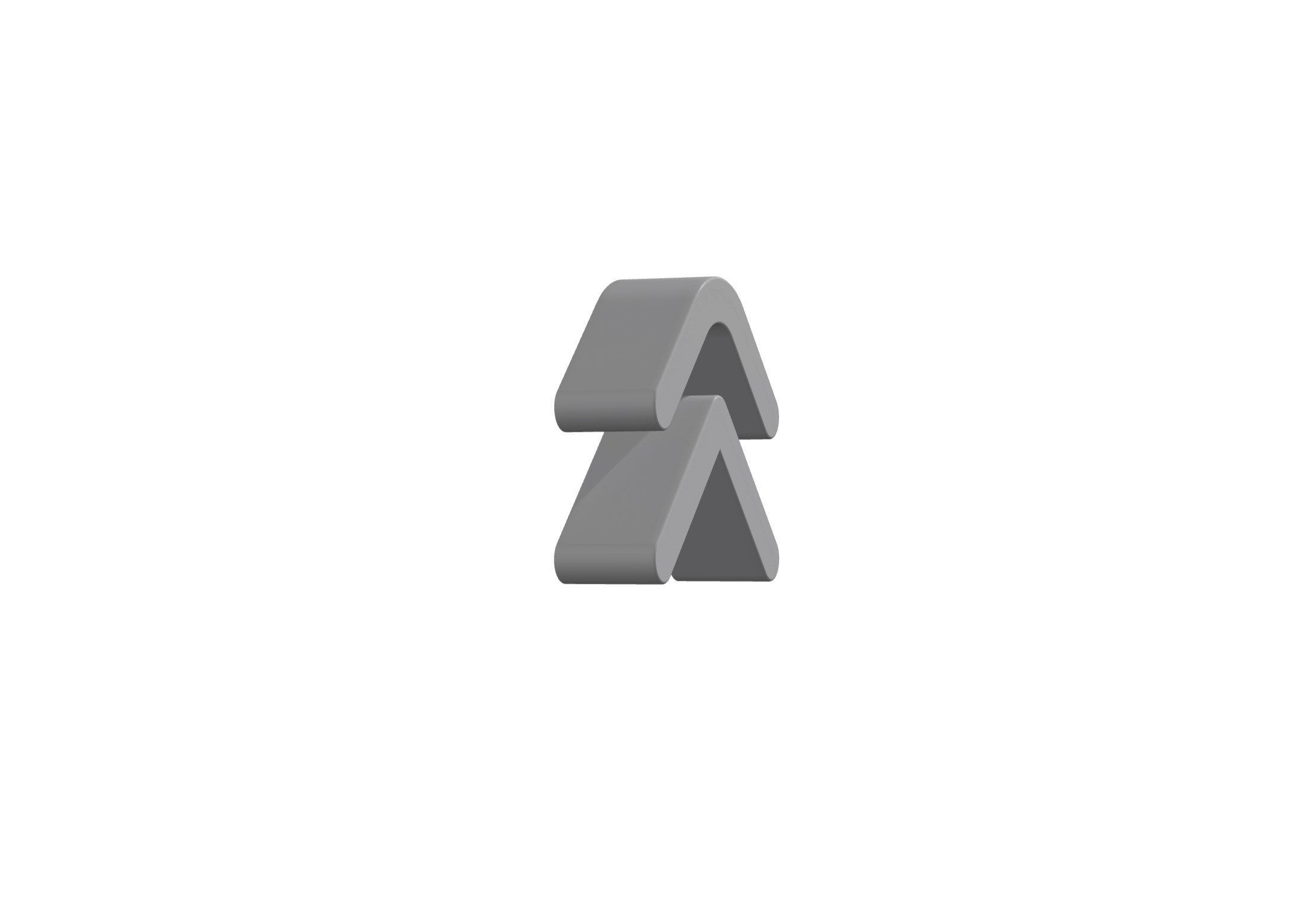 3d angle double small up Low-poly 3D model_3