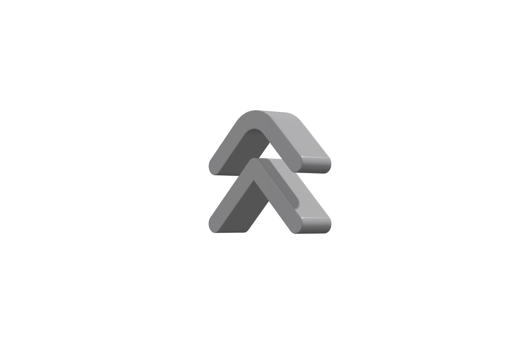 3d angle double small up Low-poly 3D model_11