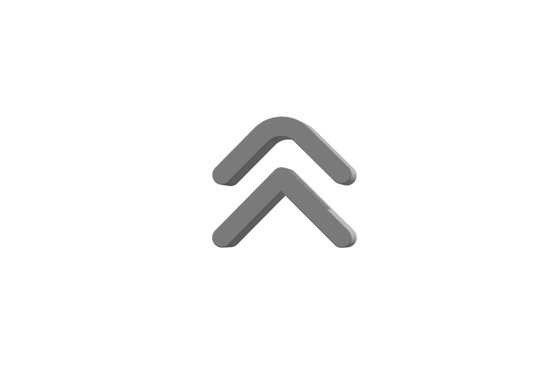 3d angle double small up Low-poly 3D model_1