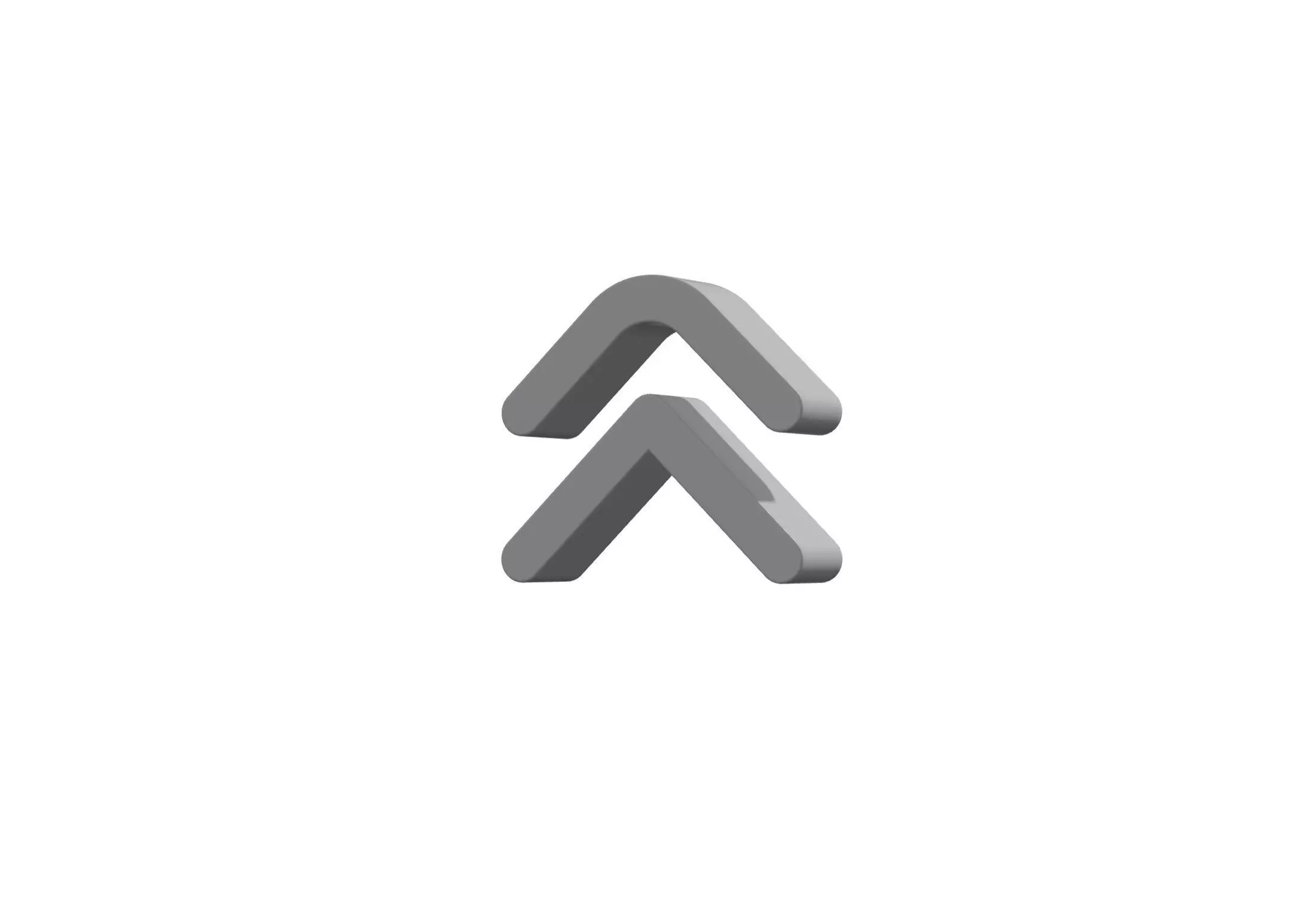 3d angle double small up Low-poly 3D model_0