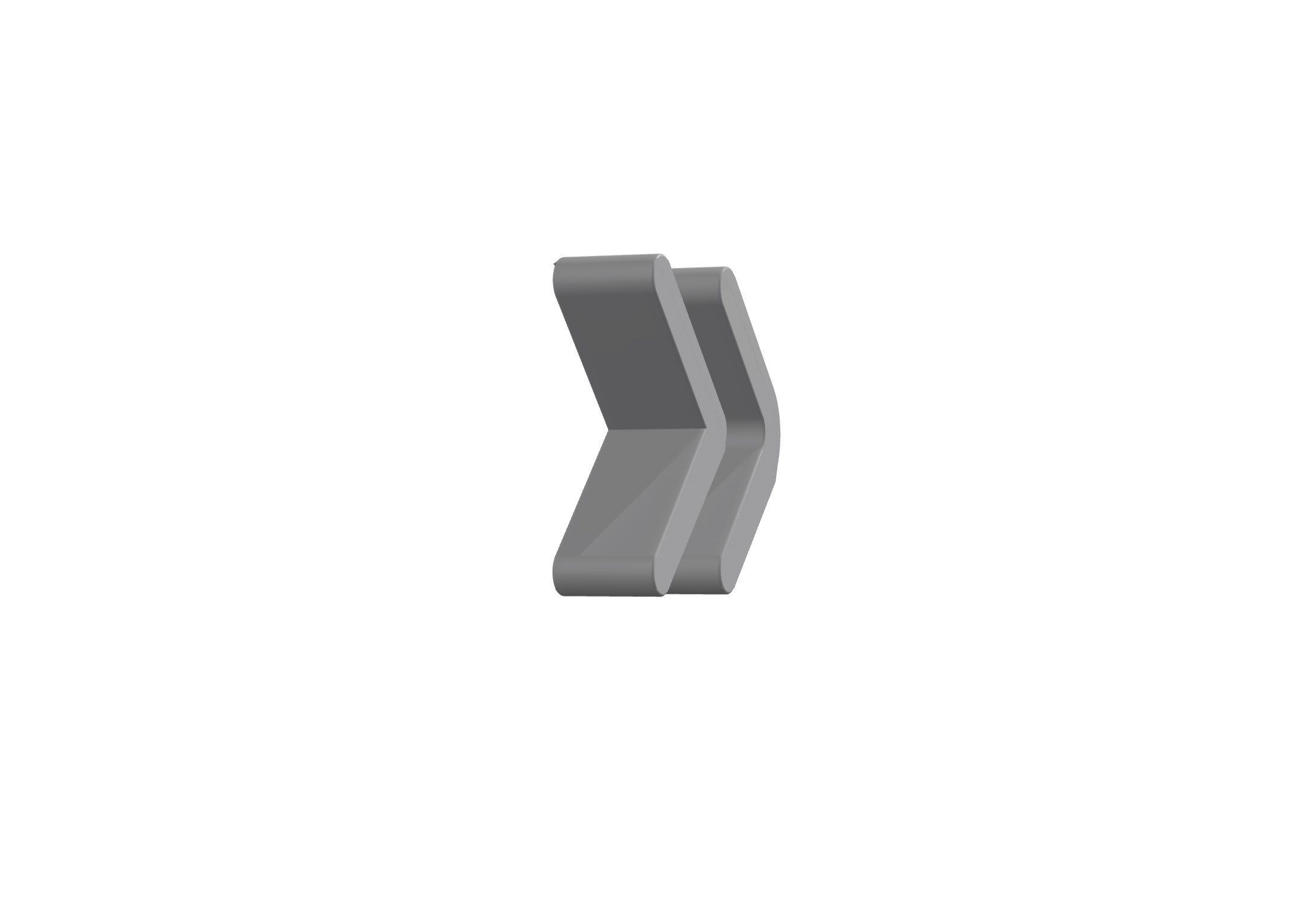 3d angle double small left Low-poly 3D model_3