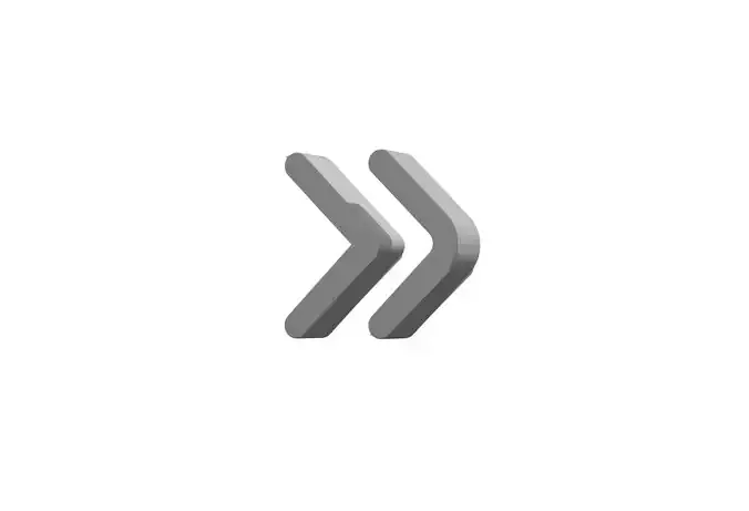 3d angle double small left Low-poly 3D model