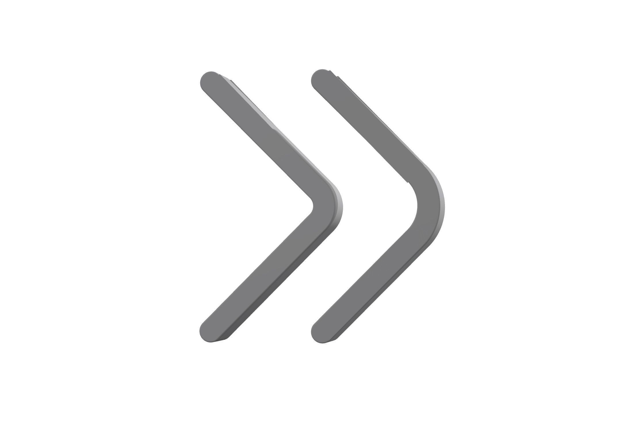 3d angle double left Low-poly 3D model_1