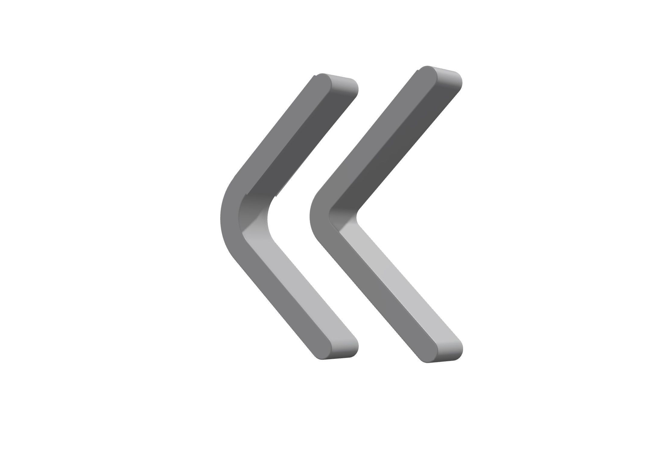 3d angle double left Low-poly 3D model_6