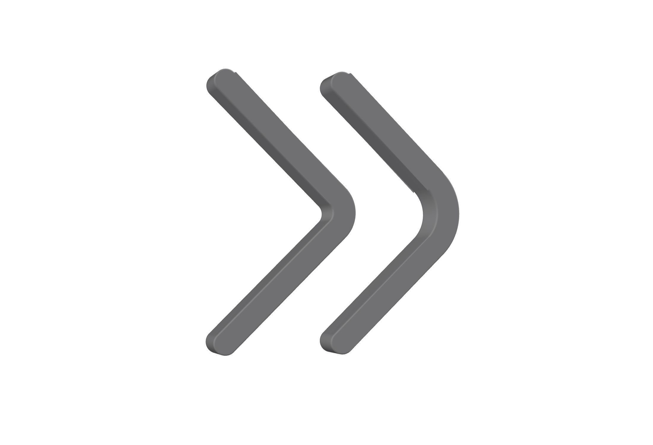 3d angle double left Low-poly 3D model_2