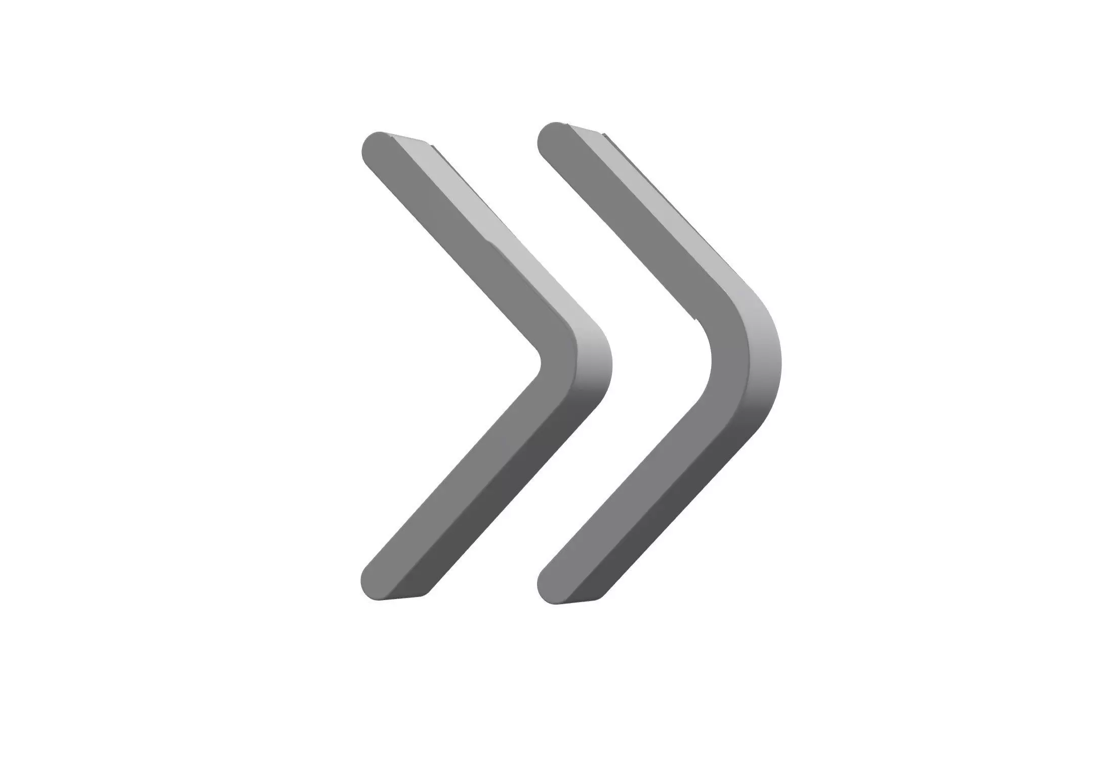 3d angle double left Low-poly 3D model_0