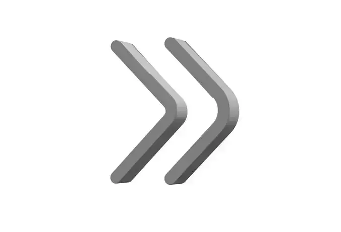 3d angle double left Low-poly 3D model