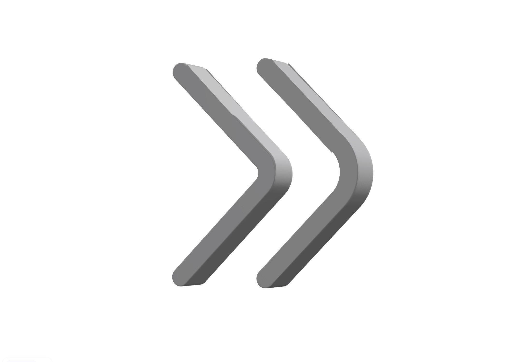 3d angle double left Low-poly 3D model_12